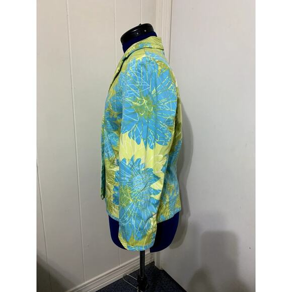 - Sigrid Olson Blazer Women's Size 12 Three Button Double Pockets Work Chu… - Picture 2 of 8